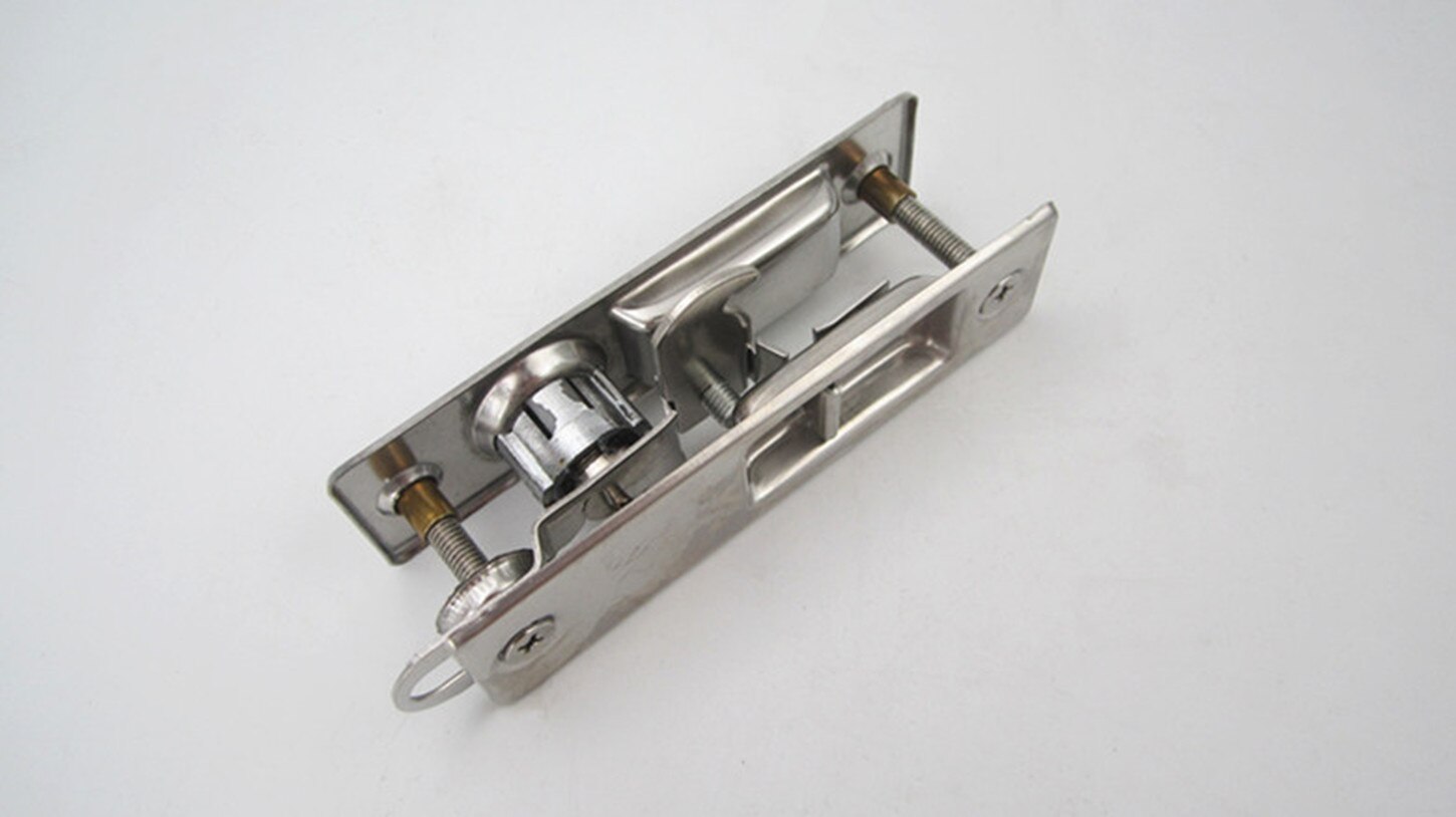 Model 2000 aluminum lock short hook lock double-sided aluminum alloy door and window lock hook lock stainless steel with key