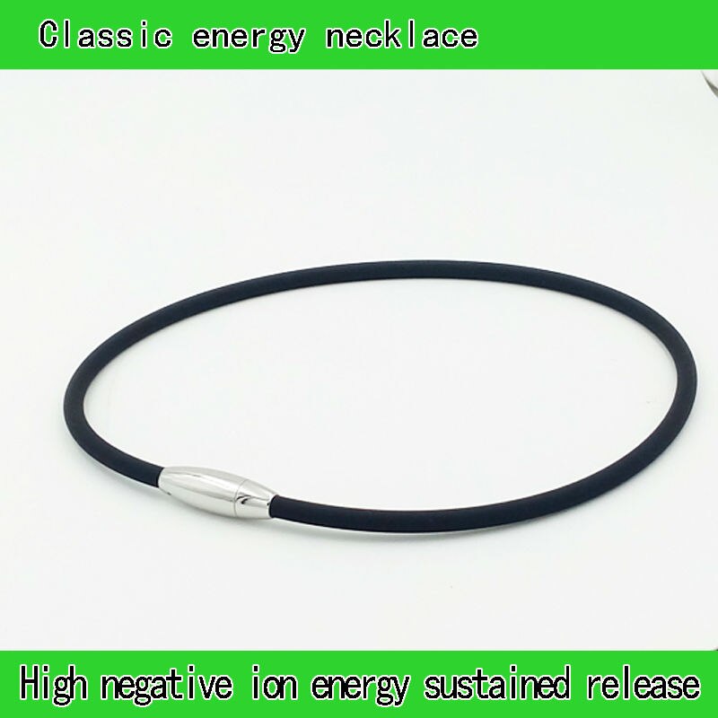 south silicon titanium necklace titanium steel magnetic buckle health energy silico: black / 45cm