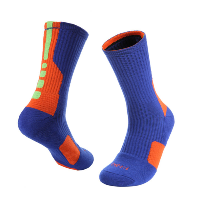 Ushine Basketbal Sokken Kussen Basketbal Sokken Athlethic Crew Sokken Voor Jeugd Meisjes Mannen Vrouwen: MJblue