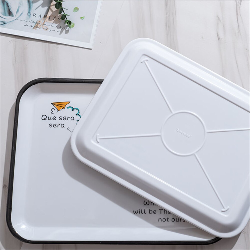 Thee Ontbijt Brood Snack Opslag Trays Plastic Dessert Dienblad Vierkante Accessoires Cosmetica Schotel
