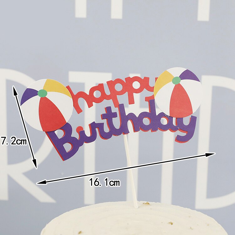 Leeuw Circus Clown Olifant Bal Cake Topper Voor Verjaardag Decoratie Bruiloft Benodigdheden Baby Shower Bakken Dessert Kid Liefde: Happy card