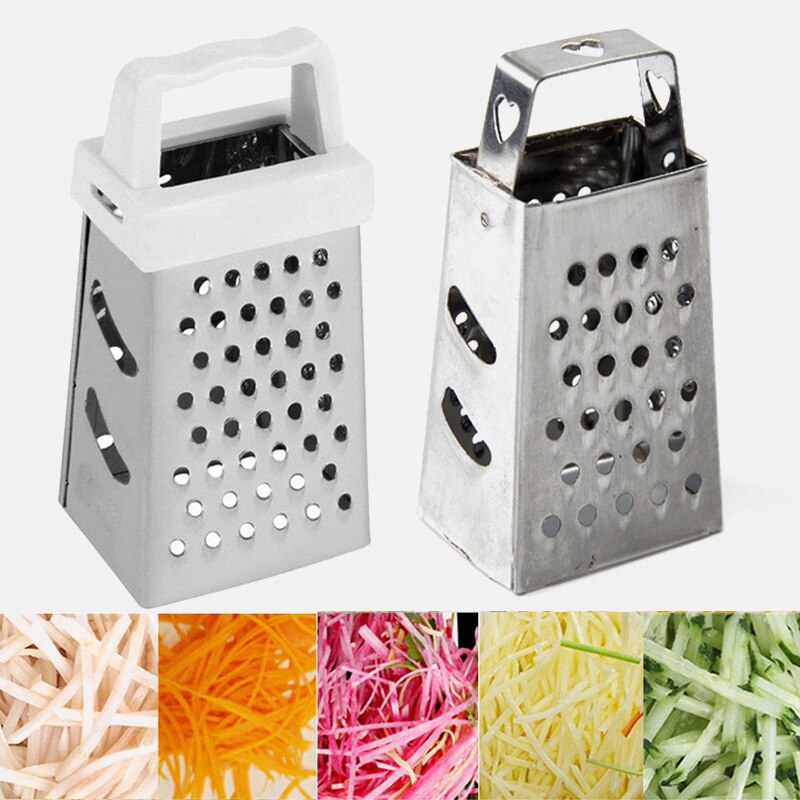 Gadget de cuisine 4 côtés Mini râpe à fromage végétal râpe à noix de muscade Zester acier multi-fonction déchiqueteuse verticale trancheuse Cutter