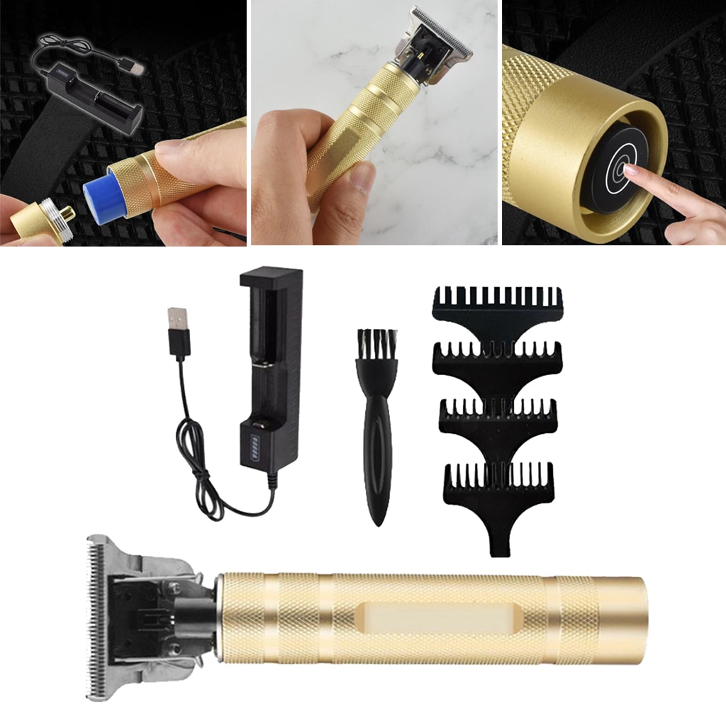 Electric Pro T-outliner Cordless Hair Clipper Trimmer Kit Rechargeable Salon Barber Oil Hair Beard Trimmer For Men Boyfriend