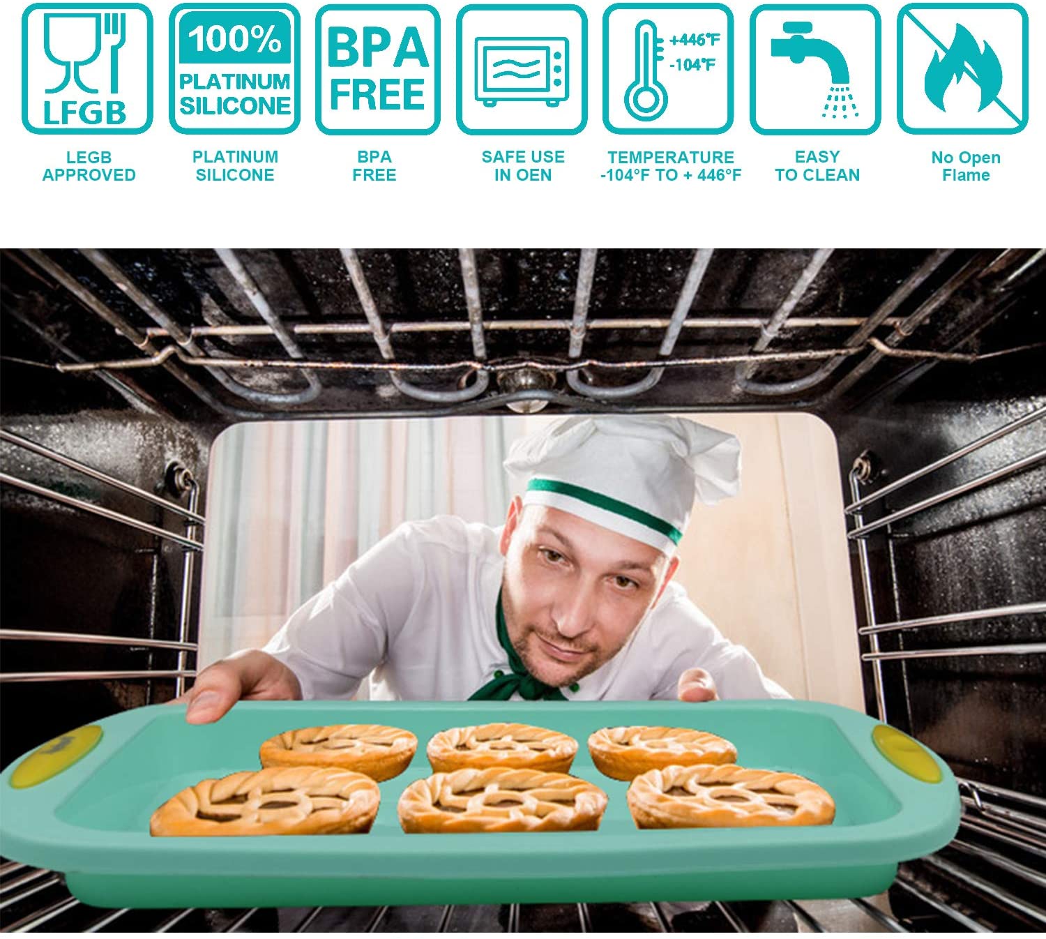 CÉCOA • 3D Donut Cake Mould • Silicone Pro • Non-Stick & Resistant