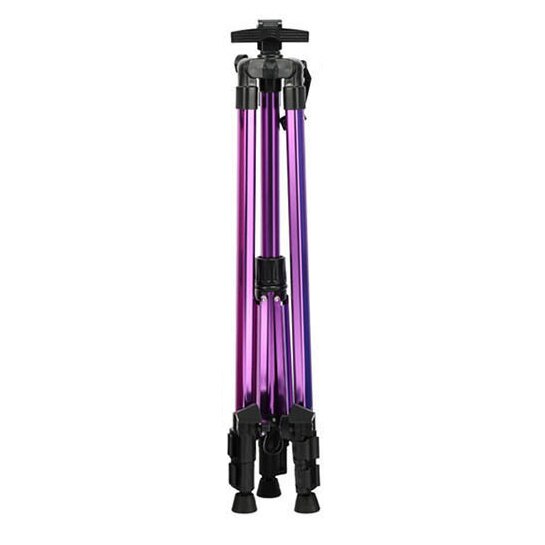 Caballete de metal ajustable para cuadros de pintura, soporte de lienzos de dibujo portátil en forma de trípode, en aleación de aluminio de , fuerte y duradero, adecuado para acomodar paneles: Purple