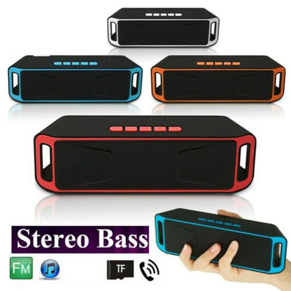 Outdoor Car Dual Subwoofer Speaker Wireless Stereo Waterproof USB/TF/Aux FM Voice Prompts Call Function