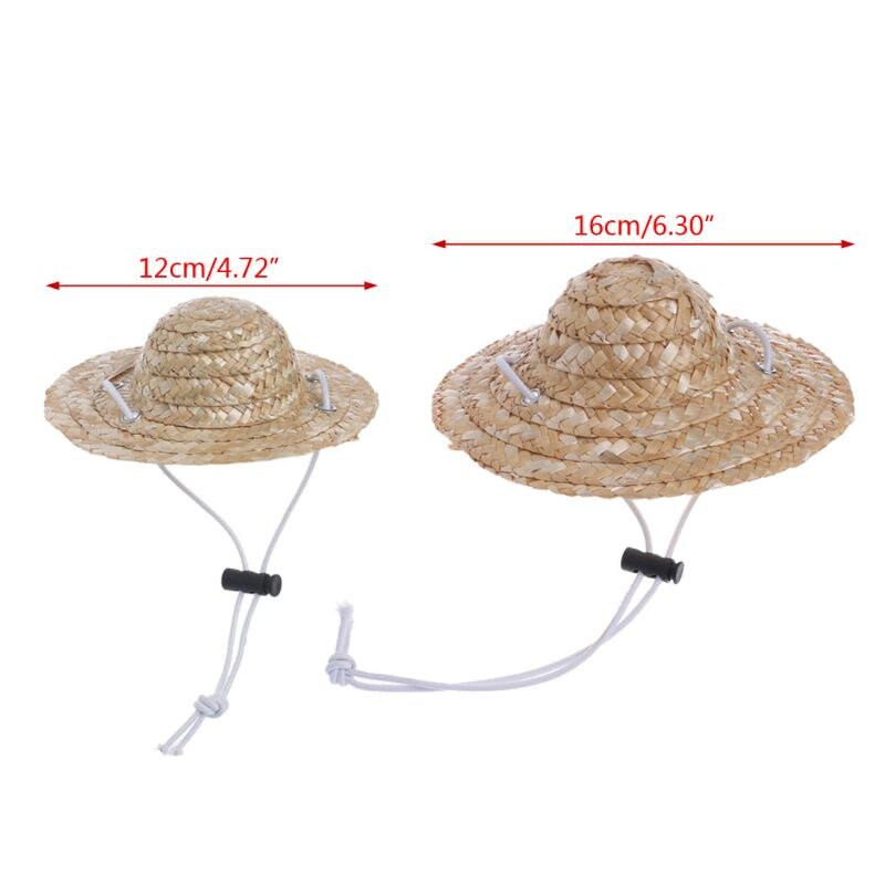 Chapéu havaiano para animais de estimação, sombrero, cão, gato, chapéu, pequeno/grande diâmetro 14cm 16cm