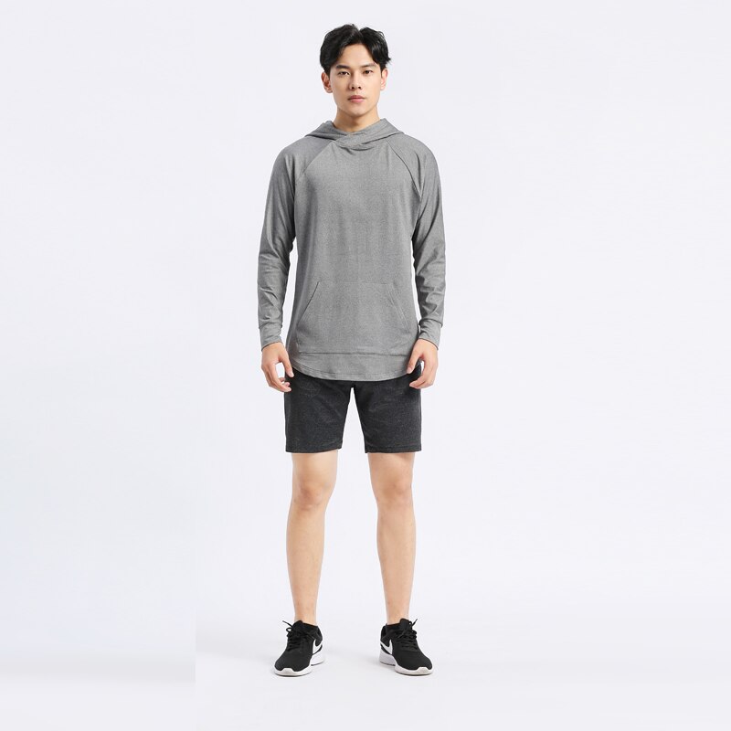 Men's Compression Hoodie - Basketball Style - Casual Sportswear - Hooded Sweatshirt: M / Gray