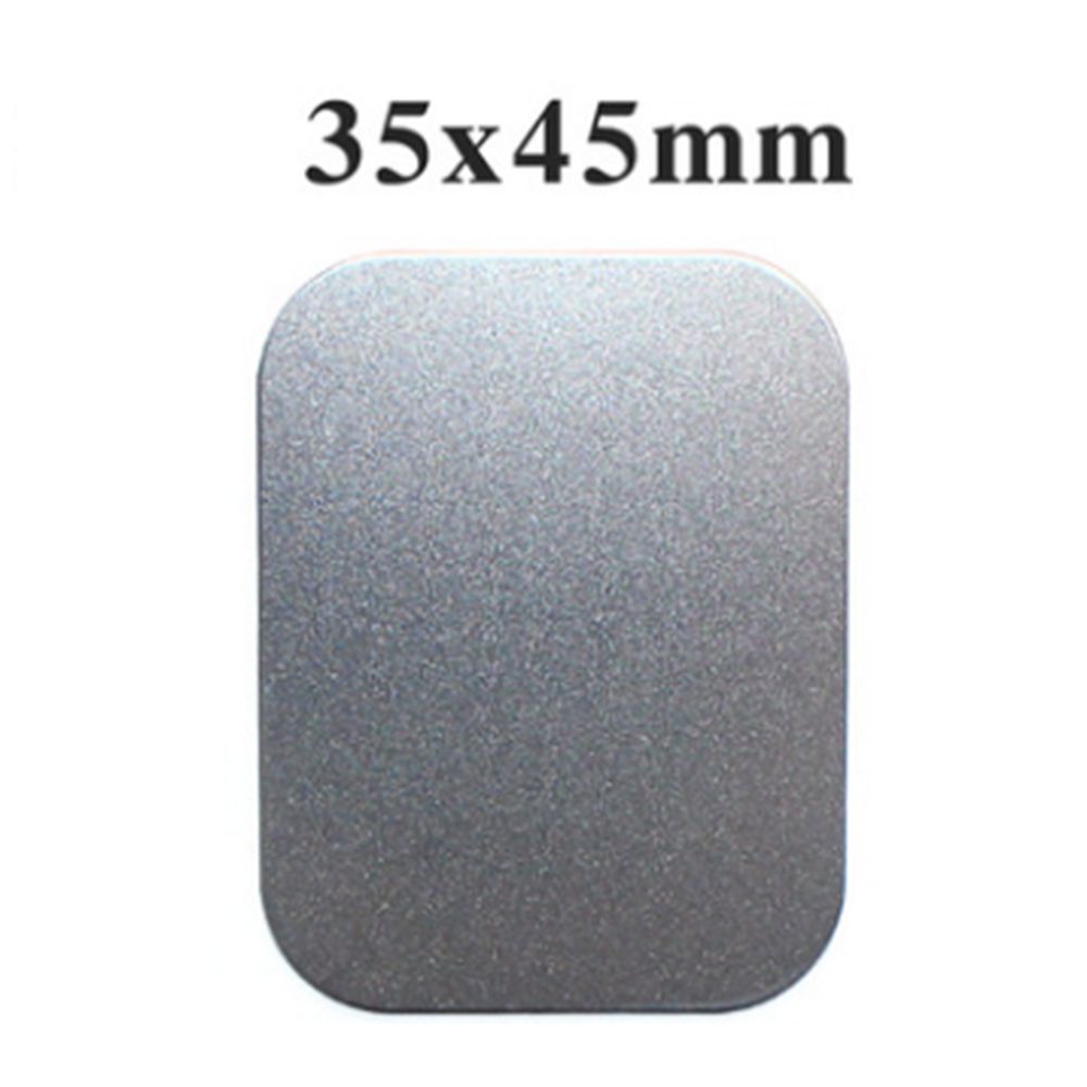 Sekinnew tegning metalplade disk til magnet biltelefonholder jernark klistermærke magnetisk mobiltelefonholder bilstativmontering: Sølv