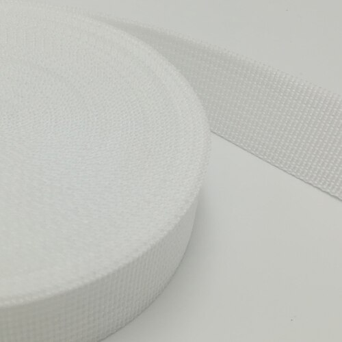 Polypropenband 20mm breda 45 yards tejp för väskor sy bälte band band flätat band plagg skor: 37 vita