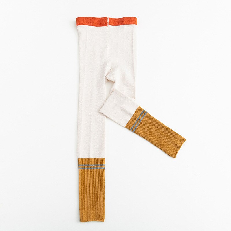 Märke koreanska barn leggins höst vinter bomull barn byxor dubbelnål stickade flickor pojkar leggings: 6 / 4 to 7t