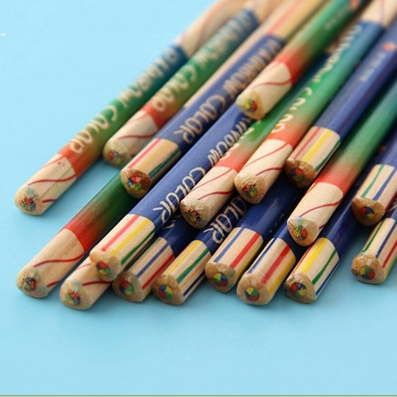 24 Lápices De Colores Arcoíris 4 En 1 Para Niños – Multicolor Con Goma A Juego, Ideal Para Dibujo Y Colorear
