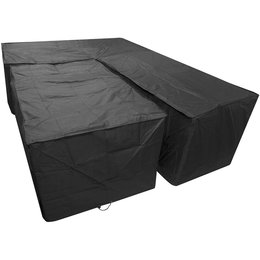 Waterproof L Shape Furniture Cover Outdoor UV-resistant Sofa Covers Garden Patio Yard Corner Oxford Cloth Furniture Rain Cover: 155x95x68cm with L3