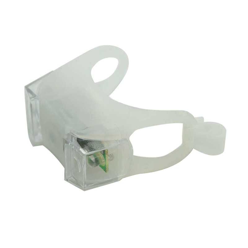 Mini silikone led cykellys styr hjul cykel for baglygte mtb baglygter nat advarsel pandelampe cykel baglygte: Hvid