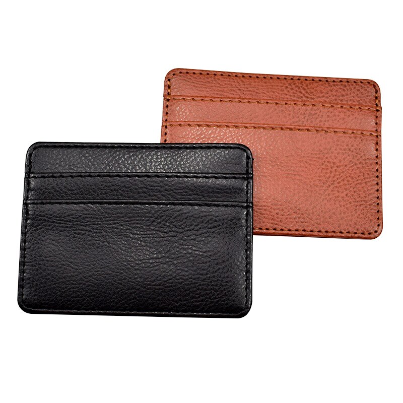 Mode Dunne Lederen Card Cover Bank Zakelijke Creditcard Houder Id-kaart Houder Wallet Case Voor Mannen Vrouwen