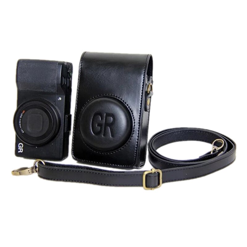 PU Camera Leather Case For Ricoh GR GRII GRIII GR GR2 GR3 Camera Bag Case Cover With Strap