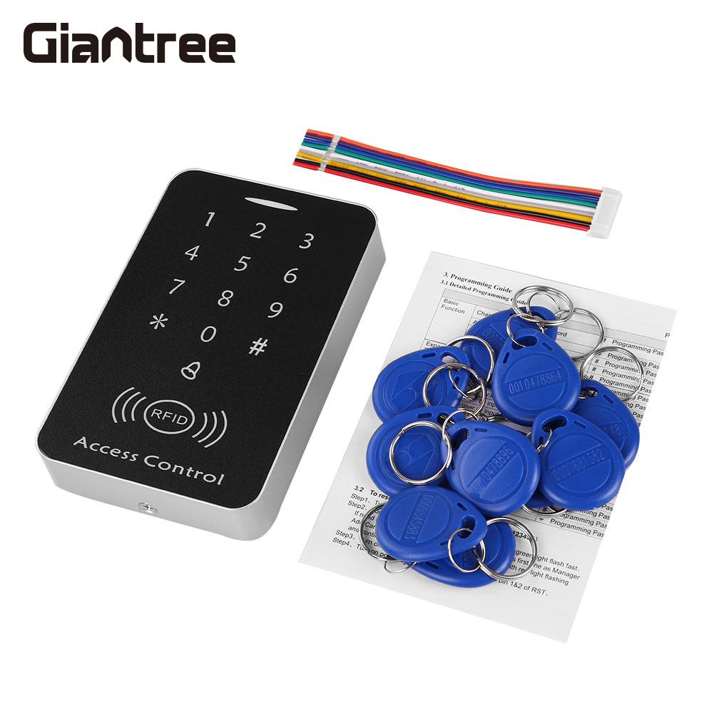 12V One Door RFID Card Password Entry Access Controller Keypad +10 Key Fobs