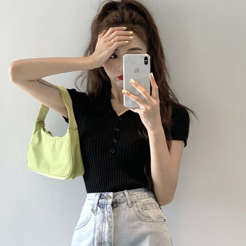 T-shirt à manches courtes pour femmes, Streetwear de Style coréen pour dames, confortable, Slim, solide, assortie, Simple, décontracté, offre spéciale