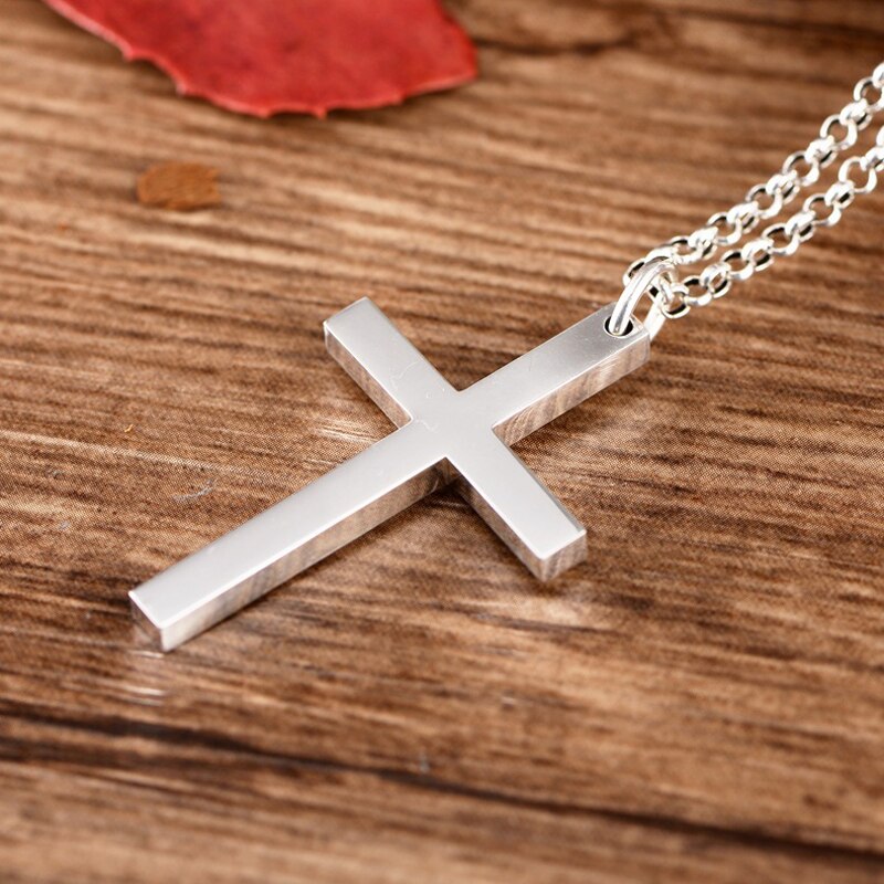 BALMORA Real 925 argent Sterling Simple classique jésus croix pendentif pour colliers femmes hommes chrétien Punk bijoux