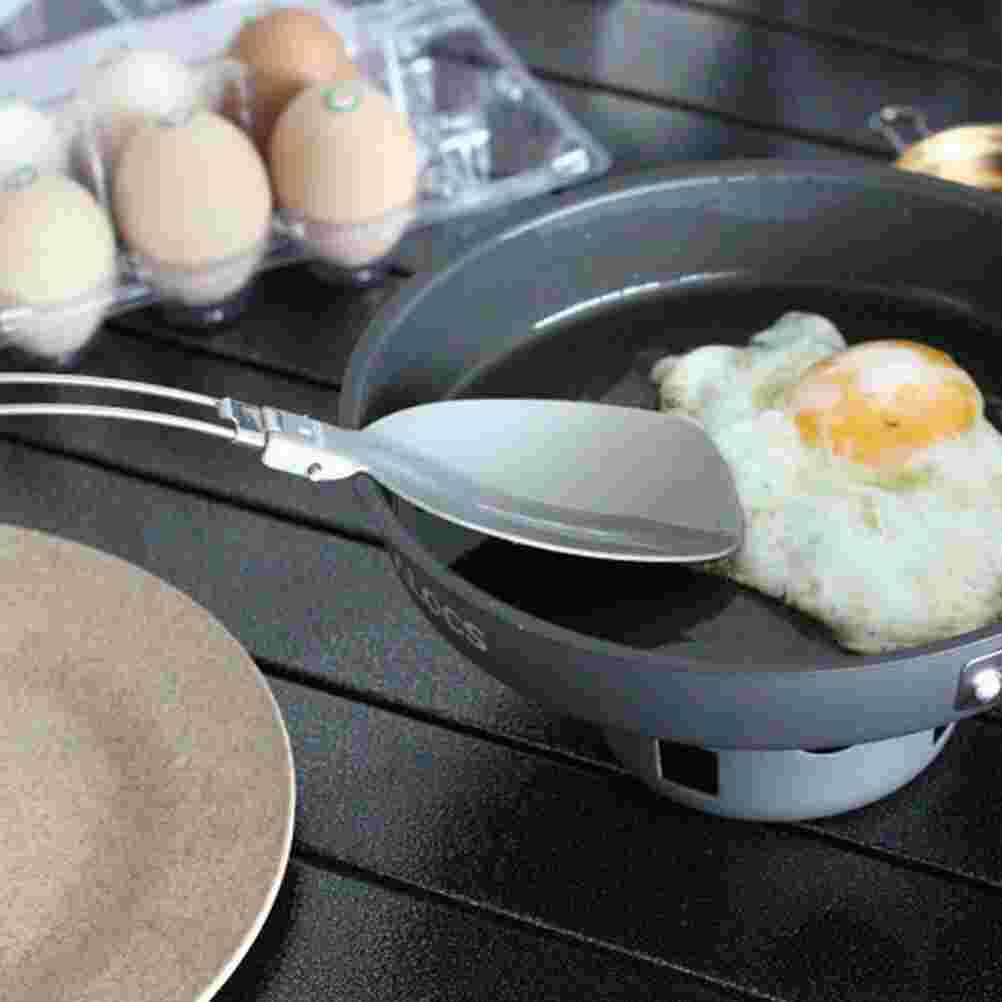 Espátula plegable para cocinar al aire libre, accesorio multifunción para freír, Wok, accesorio de Camping