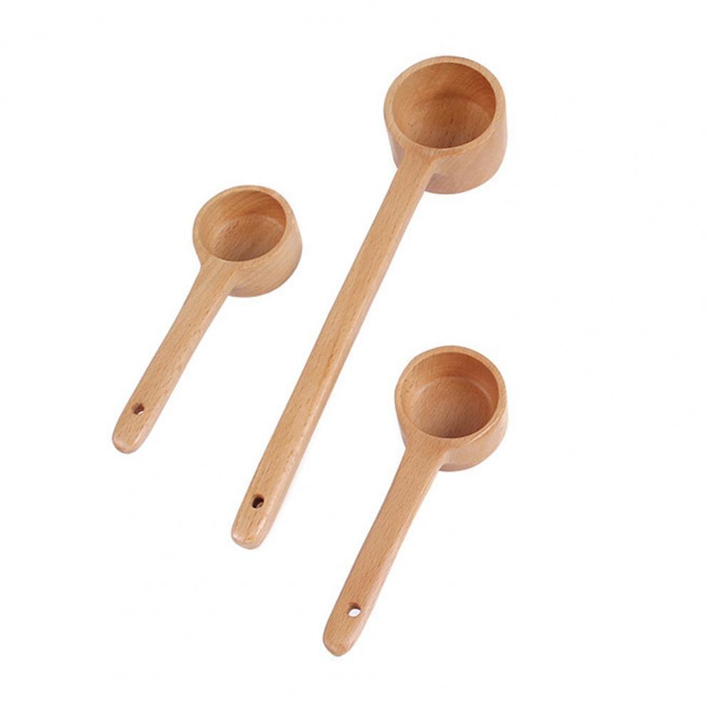 Gewürz Löffel Multifunktionale Lange Griff Holz Haushalt Kaffee Scoop für Küche