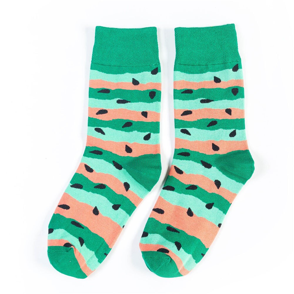 Drôle volcanique Chili Pizza Hamburger frites à motifs hommes heureux coton chaussettes affaires hip hop sport harajuku équipage: 16