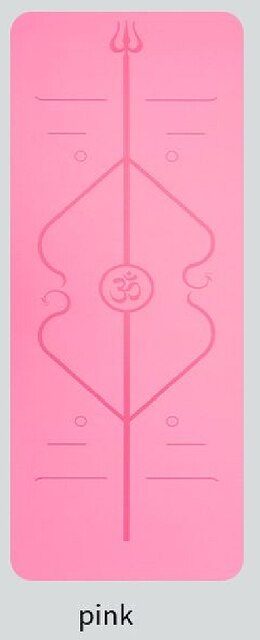 Lezyan Yoga Double Layer Non-Slip Mat Yoga Exercise Pad With Position Line For Fitness and Pilates Спортивный Гимнастический Тан: Pink