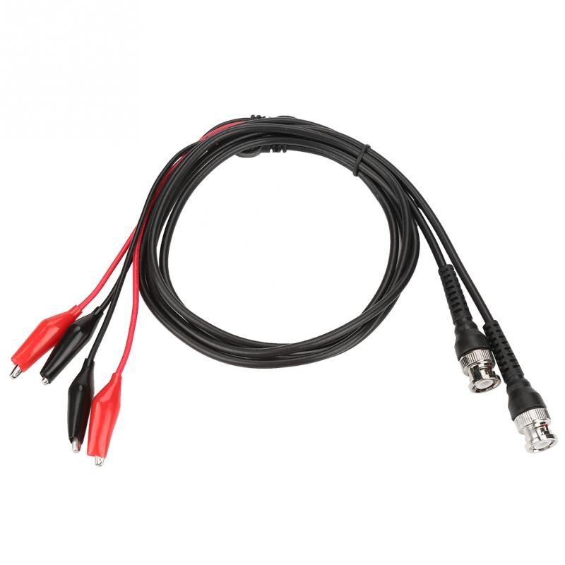 2pcs P1011 BNC Oscilloscope Test Probe Q9 to Dual Crocodile Clip Lead Cables for Oscilloscope Testing Tools