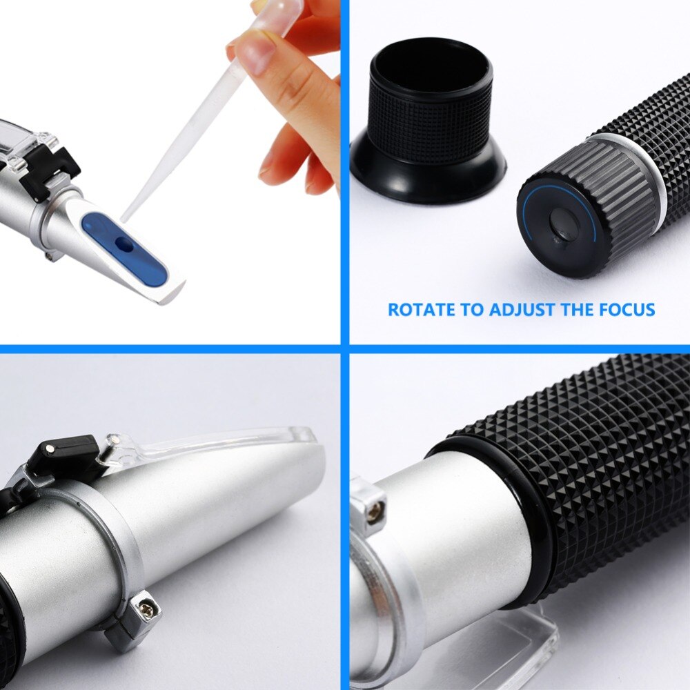 0-20% Portable Hand Held Brix Refractometer Brix Meter Refractometer With ATC Tool