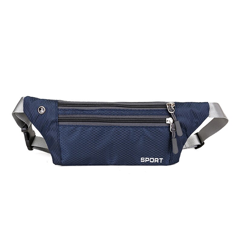 AIREEBAY Mini Fanny Pack For Women Portable Colorful Waist pack Travel Multifunctional Waterproof Phone Belt Bag: deepblue