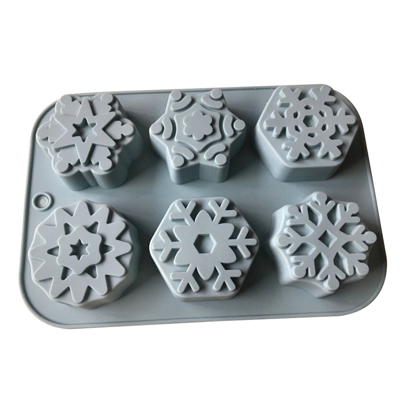 Christmas Snowflake Soap Mold Silicone Mold Aroma Gypsum Plaster Resin Mould Snow Handmade 3d Crafts Candle Molds