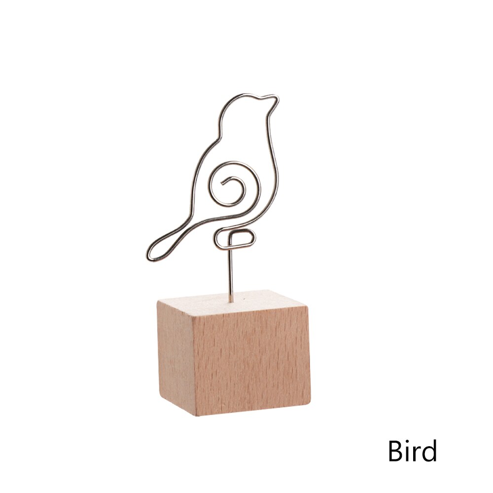 Heart Cat Wooden Photo Clip Memo Name Card Pendant Holder Note Articles Picture Frame Table Number Wedding Photo Holder