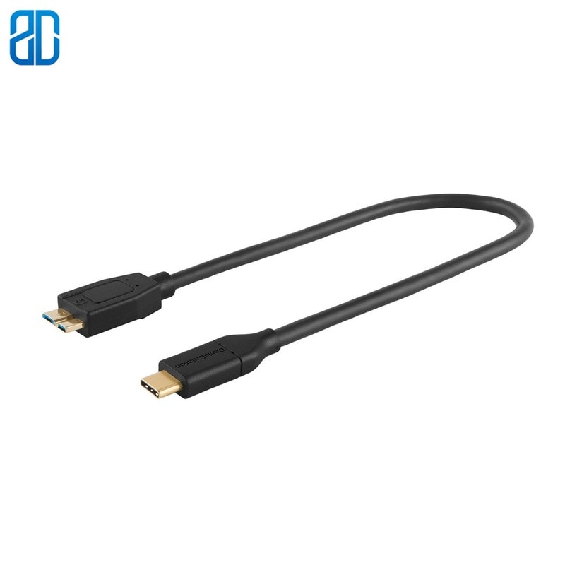 USB C naar Micro B 3.0 Kabel (Gen2/10 Gbps), 1ft USB 3.1 Externe Harde Schijf Kabel, Compatibel met MacBook (Pro)