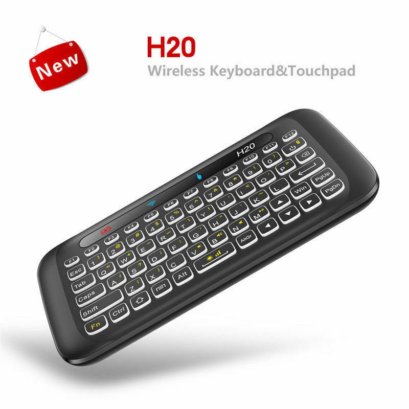 H20 2.4GHz Wireless Keyboard USB Full Screen Touchpad with Backlight Function