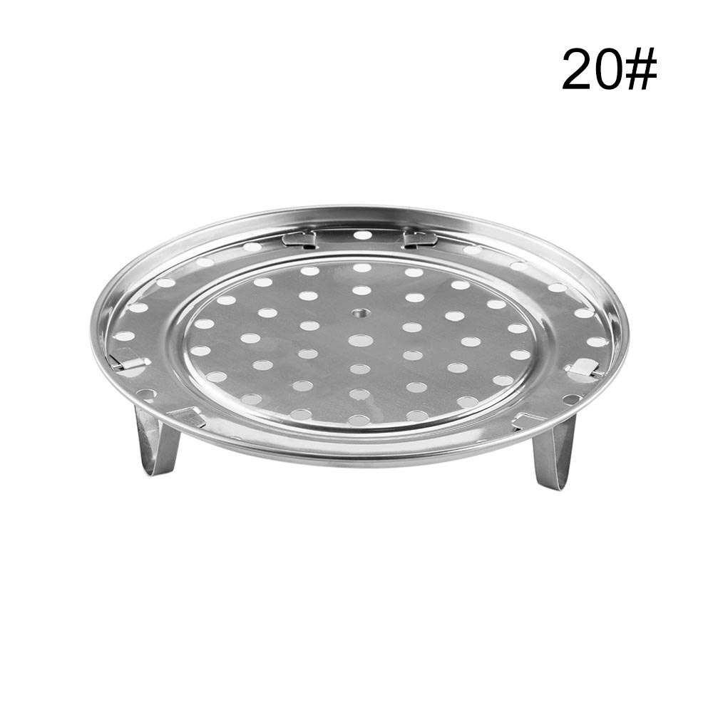 HOOMIN bandeja para albóndigas de tres patas, estante de vapor, redonda vaporera, estante de vapor, soporte de vapor para cocinar al vapor, hornear, herramienta de cocina: 20cm
