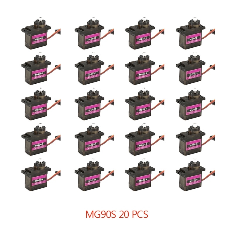 4/5/10/20PCS MG90S Metall Getriebe RC Micro Servo 13,4g Motor Für ZOHD Volantex flugzeug Für RC Hubschrauber Auto Boot Modell Spielzeug Control: 20PCS