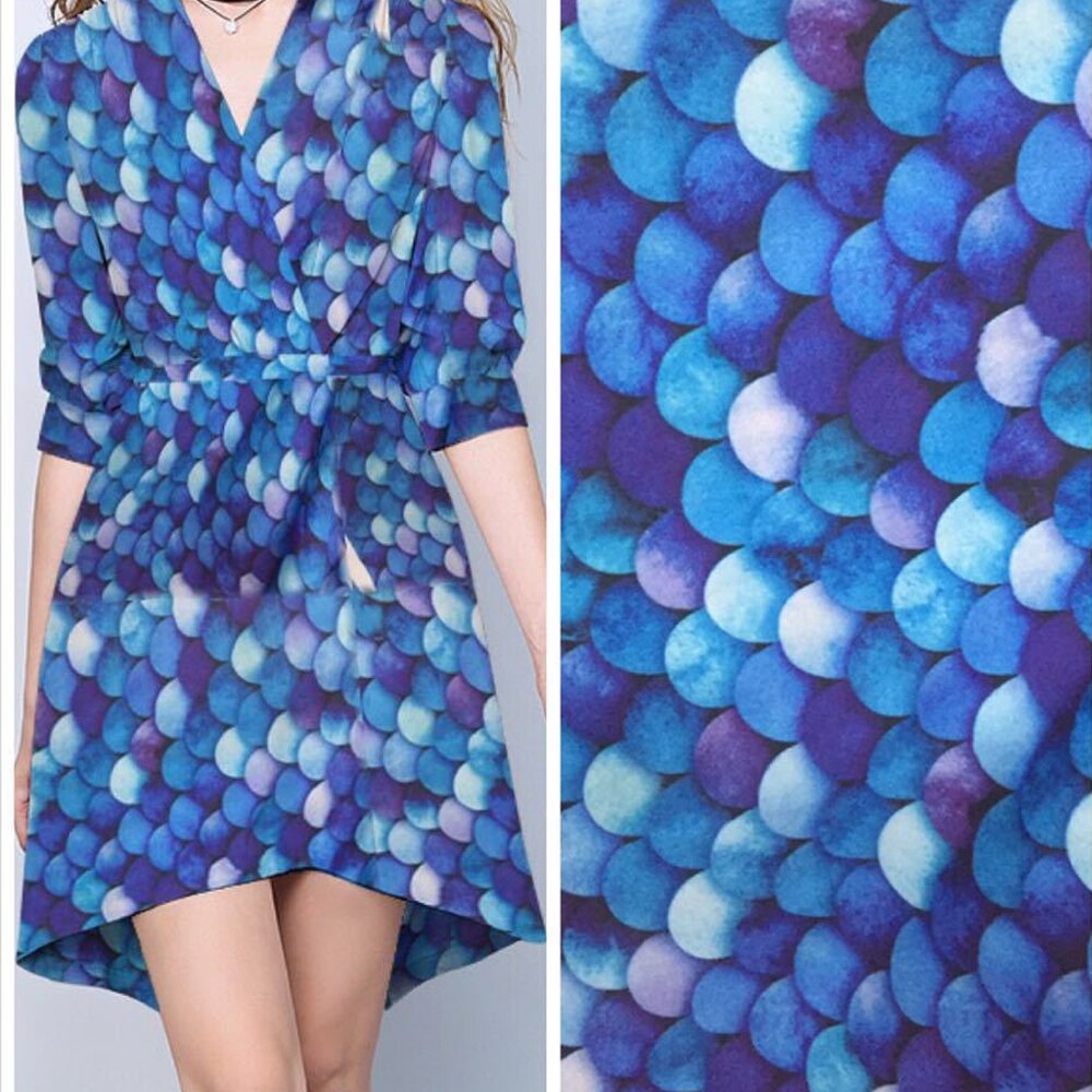 Ombre chiffon stof med paillette effekt til gallakjole i ét stykke kjole piger tørklæde gardin tøj håndværkssyning til sommer