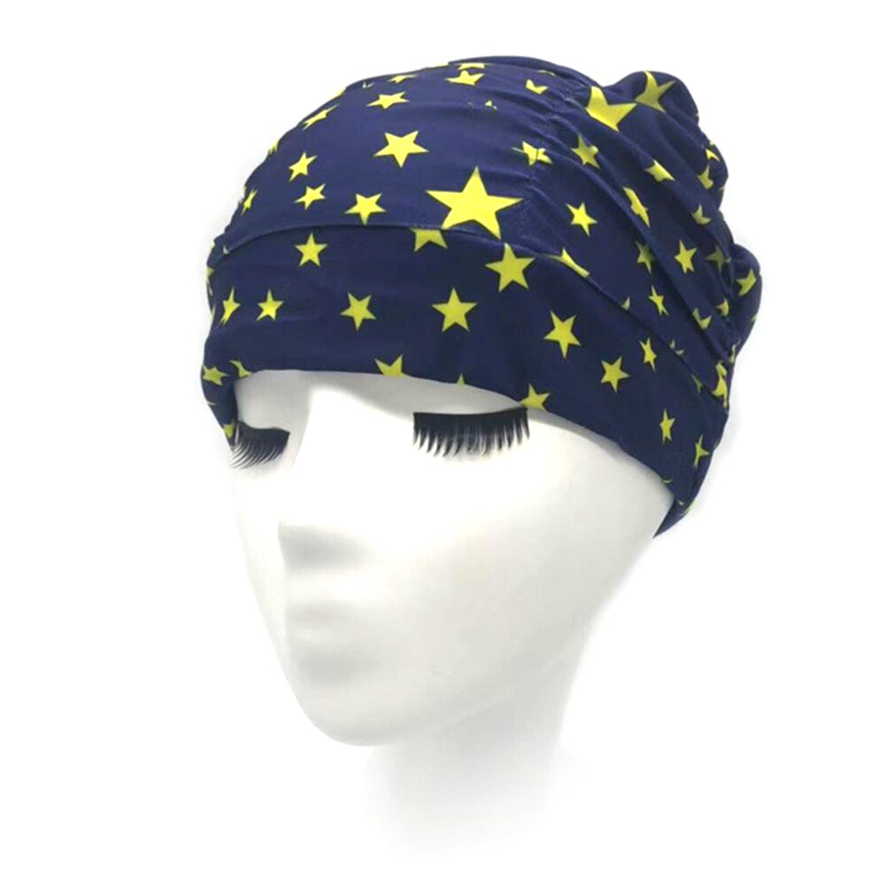 Bonnet de bain unisexe pour adultes, Turban, sport, plage, imprimé, piscine, Nylon doux, haute élasticité, cheveux longs, extensible: 3