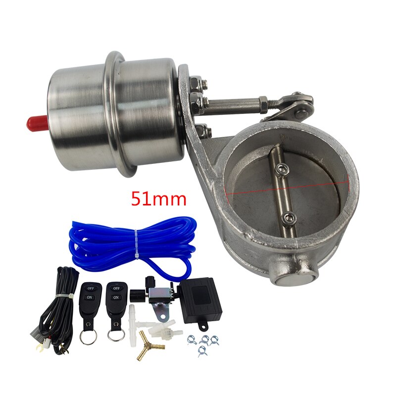 WLR RACING - vacuum Activated Exhaust Cutout 2"51MM or 2.4"60mm or 2.5"63mm Close Style with Wireless Remote Controller Set