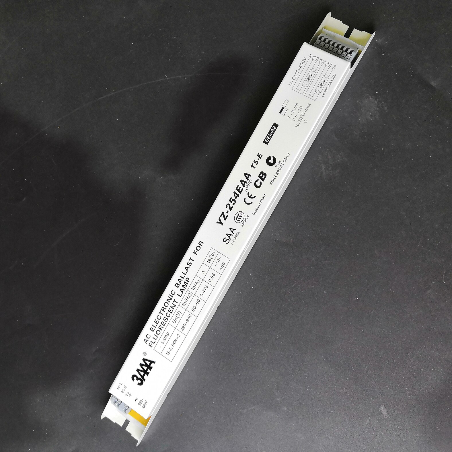 3 aaa yz -254 eaa  t5-e 220-240v 2 x 54w fluorescentielamp wisselstroom elektronische voorschakelapparaten voor 2 lampen