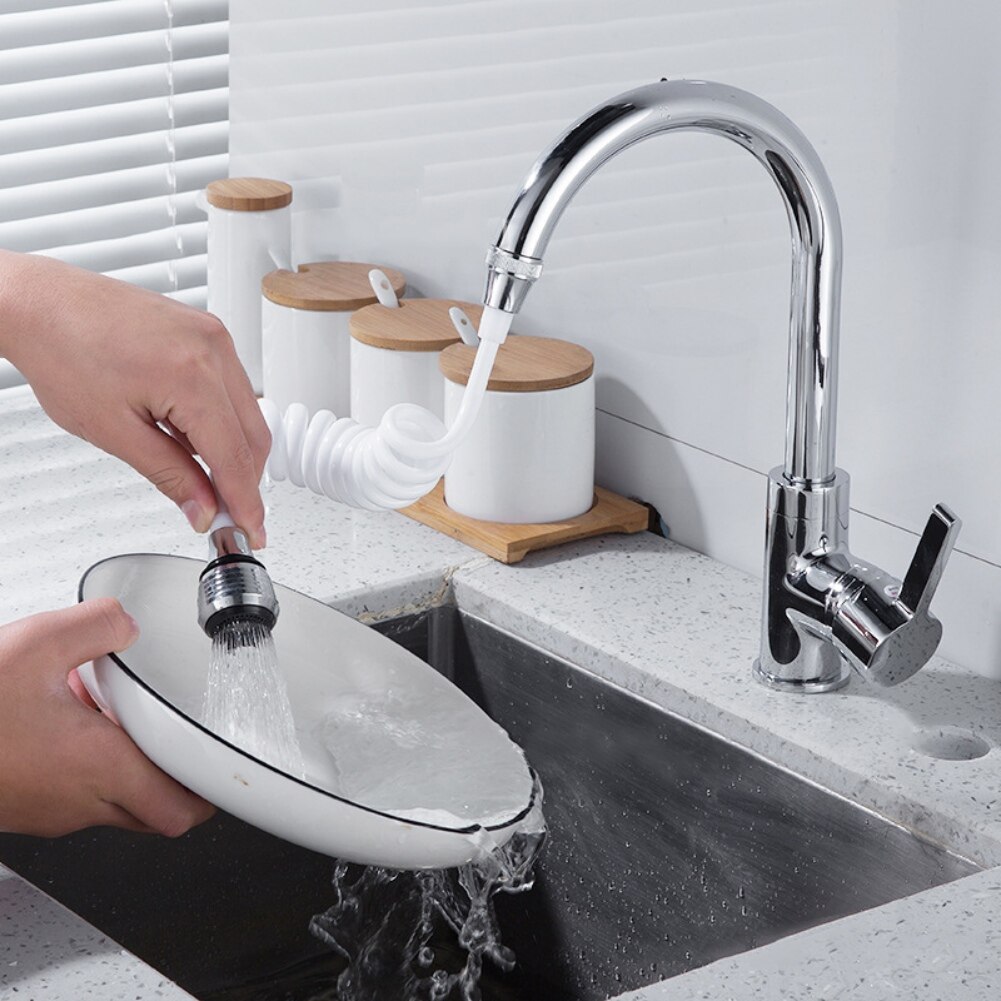 Flexible Water Saving Tap Adapter Long Hose Faucet Extender Nozzle Sink Spray Bubbler Sprinkler Bath Shower Faucet Accessories