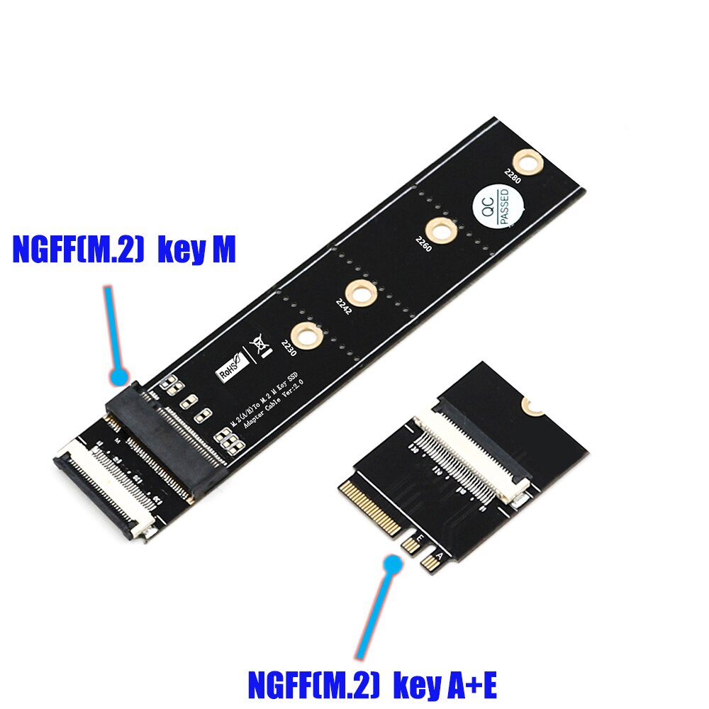 Key M Key M.2 for NGFF Key M to Key A+E Extension Cable Adap... – Grandado