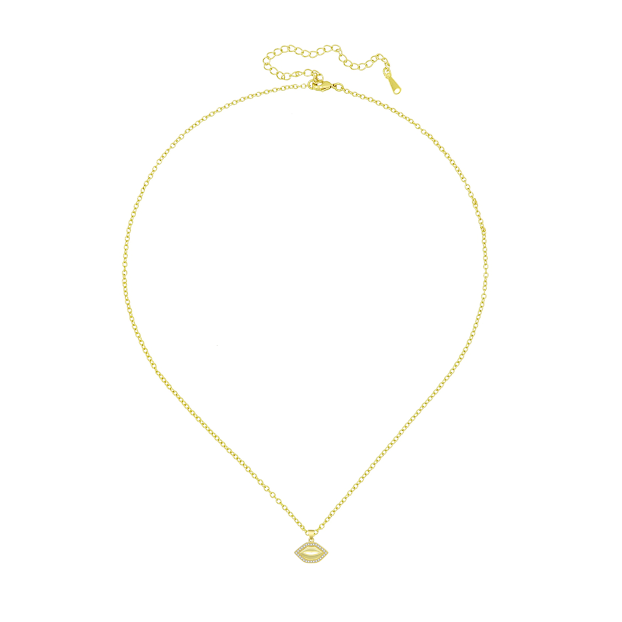 AAA cubo Zirconia pietre collana con ciondolo a bocca in ottone placcato oro girocollo donna rosa-oro labbro CZ gioielli fatti a mano presenti