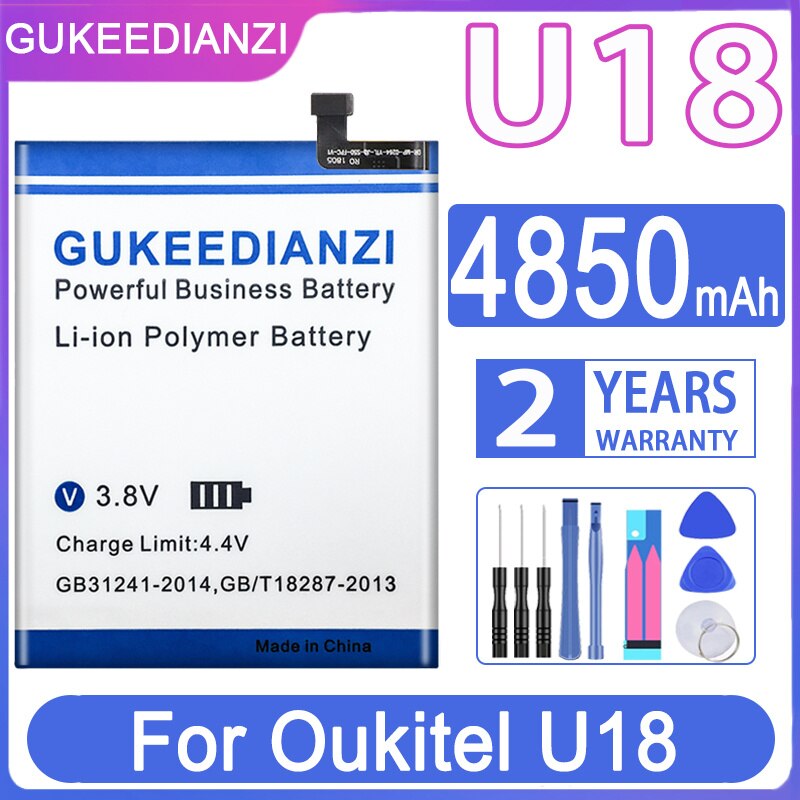 Battery for Oukitel U10 U11 U15 U16 U18 U20 U22 U23 U7 U2 MAX plus Pro U11Plus U15Plus U16Max U20Plus U7MAX U7plus U7Pro + tools: U18