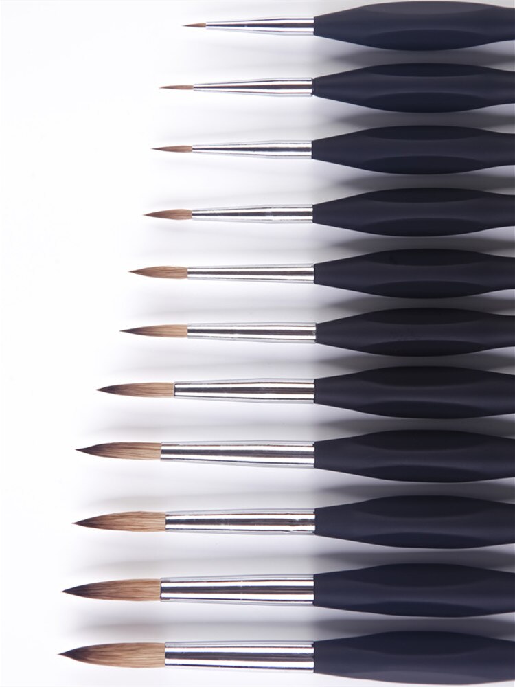 ArtSecret di alta qualità nuovo arrivo 823 capelli di zibellino rosso pennello per pittura ad acquerello manico in plastica nera penna per artista d'arte per disegno