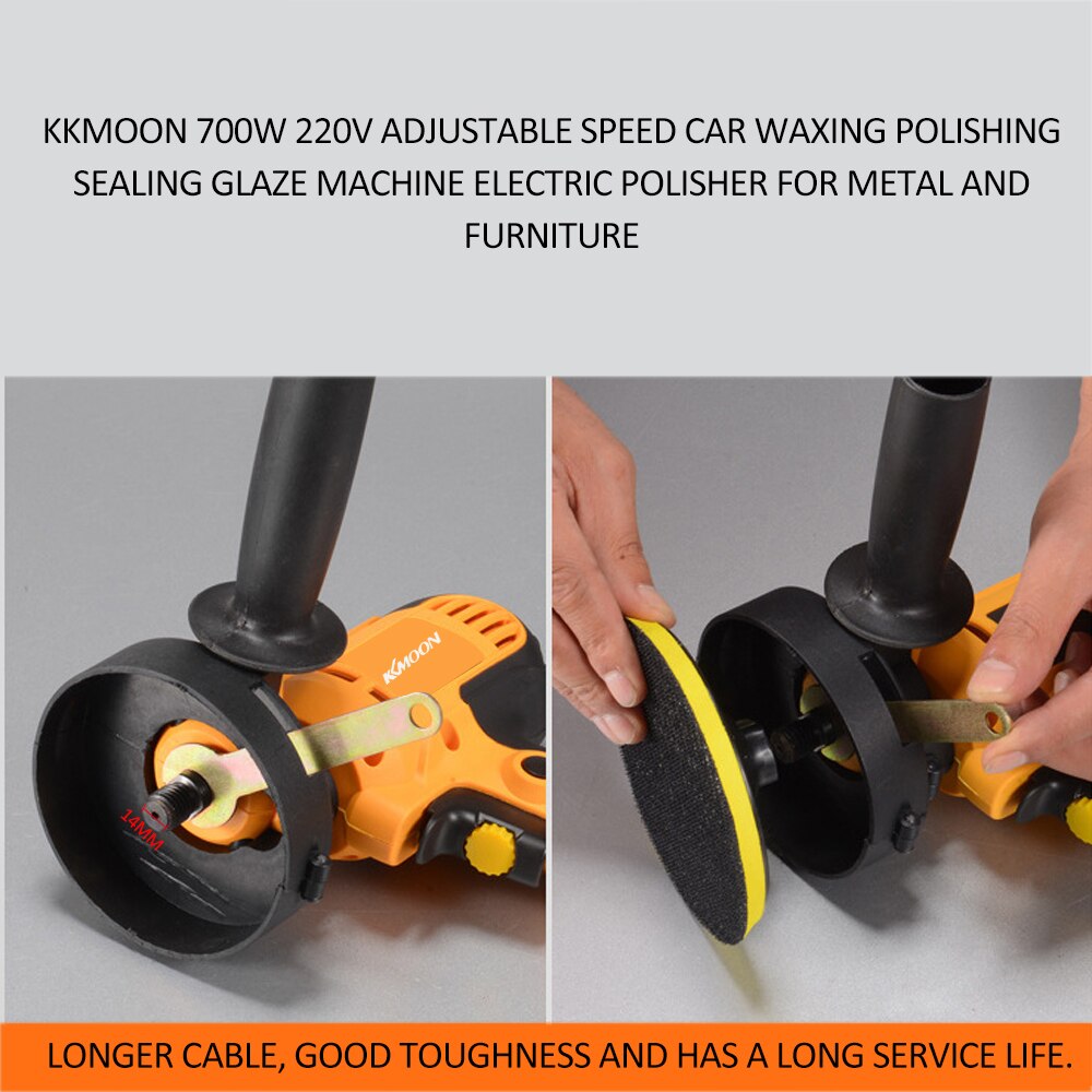KKmoon, 700W, pulidora de coche, Mini pulidora, máquina de lijado automática, pulidora de cera de velocidad Variable orbital, herramientas eléctricas