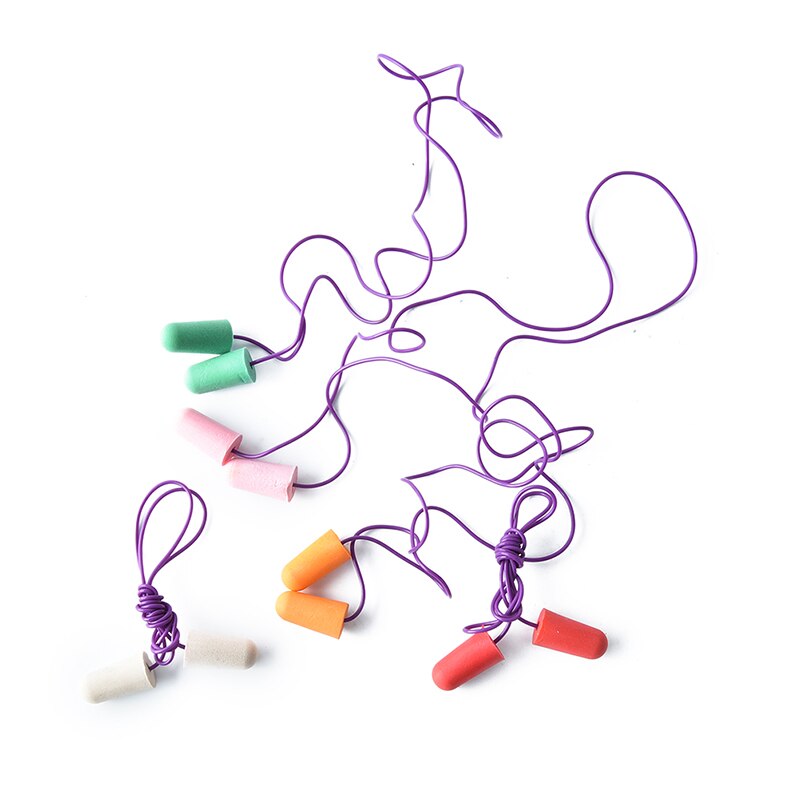 Soft Silicone Corded Ear Plugs ears Protector Noise Reduction Earplugs Earmuff Reusable Hearing Protection