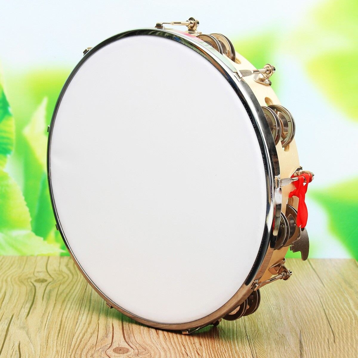 Nouveauté 8 "/10" Capoeira Cuir Pandeiro Tambour Instruments de Musique Tambourin Percussion Membranophone Pour Les Amateurs de musique
