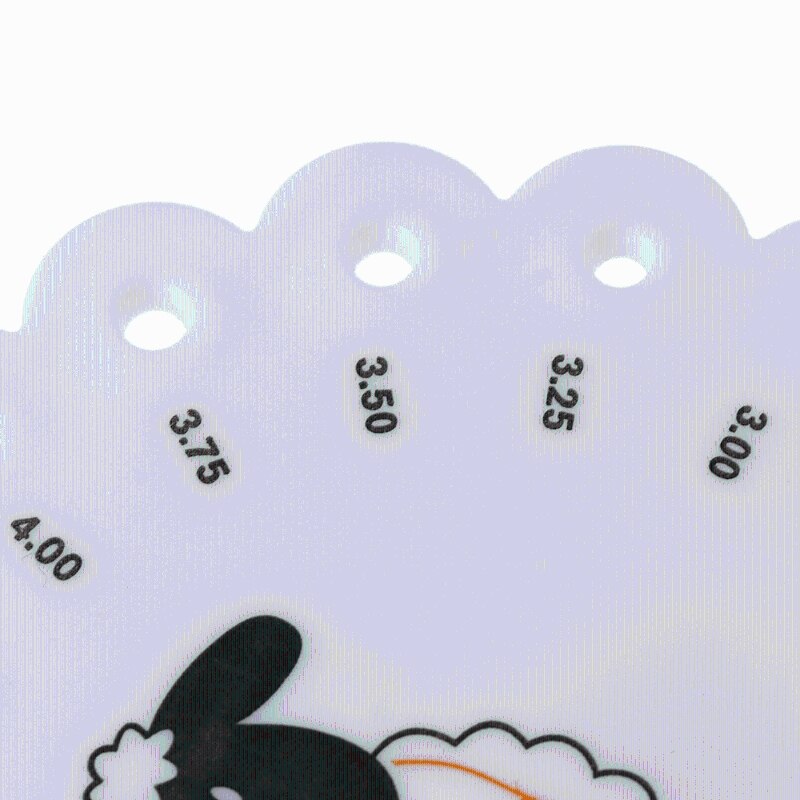 Round Knitting Knit Needle Sizer Gauge Ruler Measure Tool Size 2mm -10mm L4MD