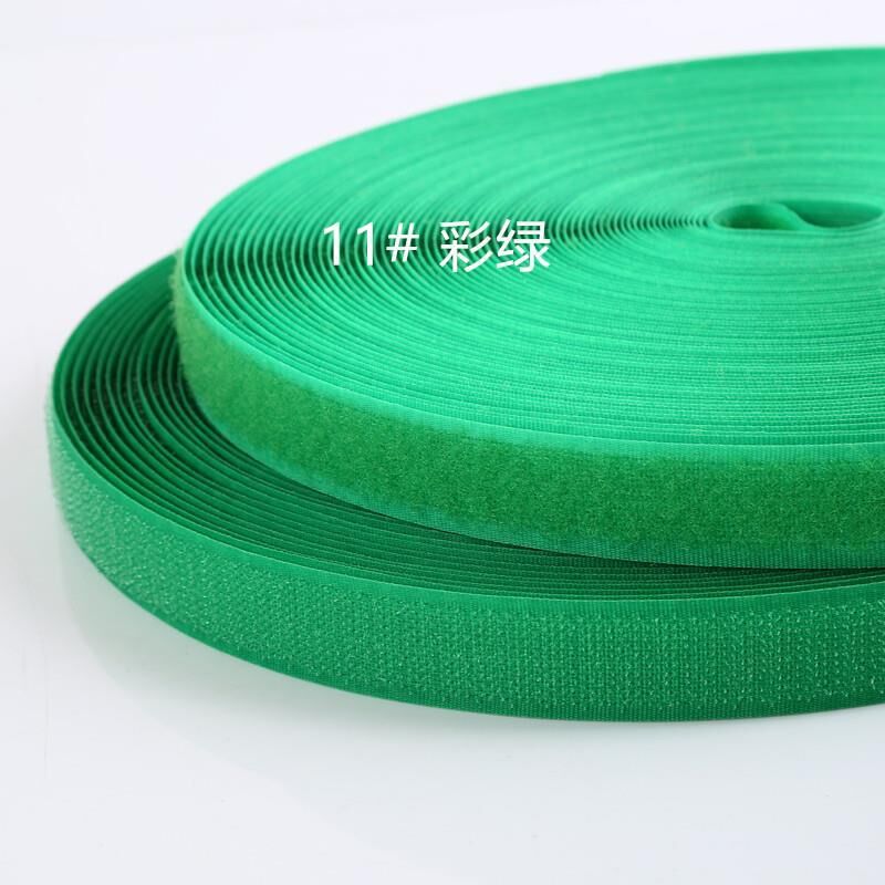 2cm Magic Strap Tape Velcros Adhesive Fastener DIY Polyester Nylon Hook Loop Tape Fastener Sewing Accessories No Glue: 11 Green